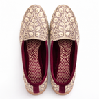 Gold embellished Punjabi jutti by Desi Step London